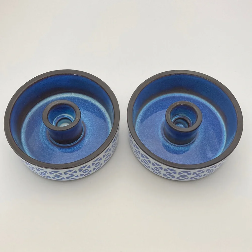 Royal Copenhagen THULE Series Candlestick Pair.